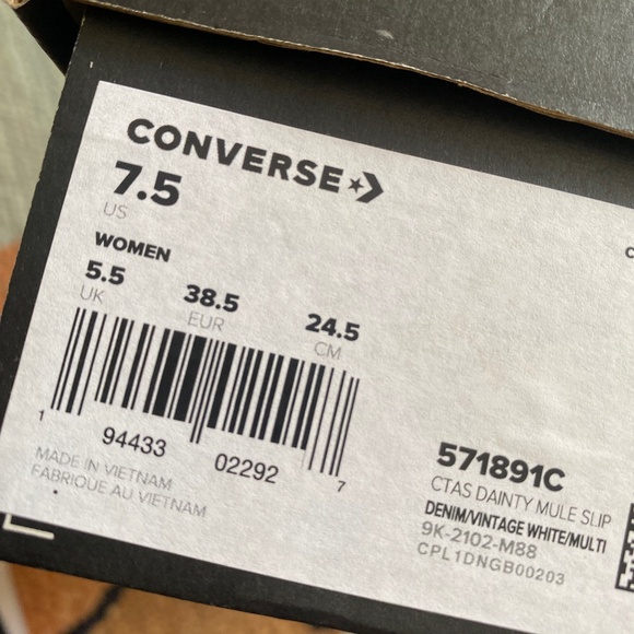 Converse I CTAS Dainty Mule Slip On Sneakers I Denim & White - Picture 14 of 16